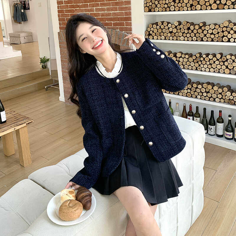 高级感法式小香风短外套女春秋2025新款小个子粗花呢气质名媛上衣,女装短外套,浙宝088