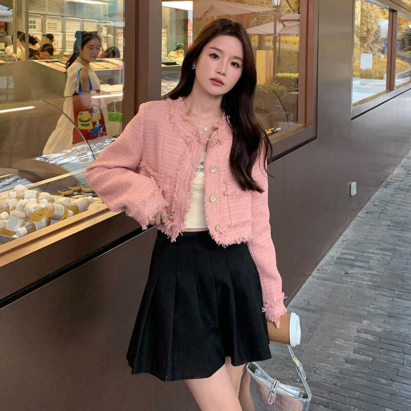现货M636P135K1882024春秋装新款小香风单排扣外套女,女装短外套,浙宝088