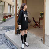 现货M399P120K1782024春秋装新款针织空气层卫衣连衣裙，女装卫衣/绒衫，浙宝088