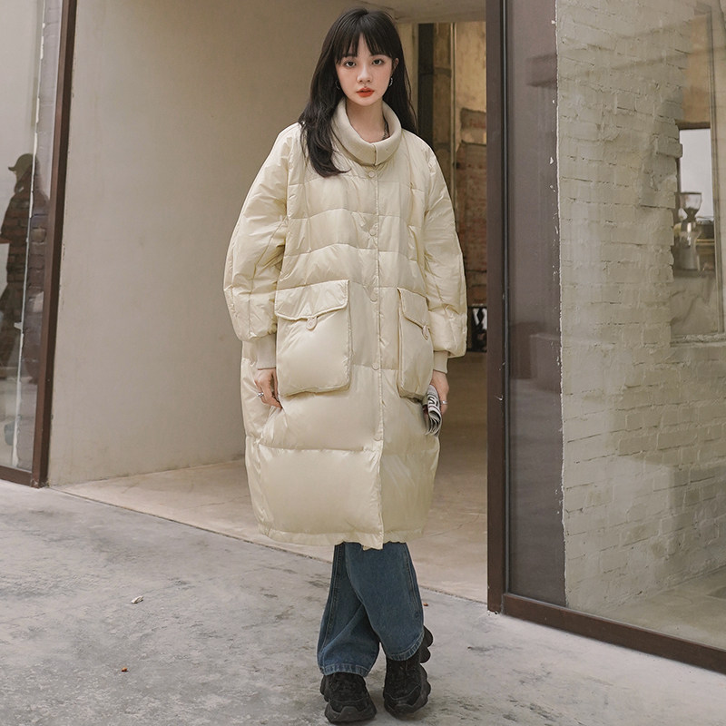 现货M023P325K498羽绒服2022冬装新款中长款针织立领羽绒服外,女装羽绒服,浙宝088
