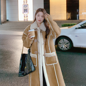 现货M358P185K278 2024冬装羊羔毛外套中长款大衣,女装皮草,浙宝088