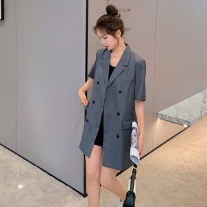 现货X1035P100K158 2022夏装新款短袖小西装外套,女装西装,浙宝088