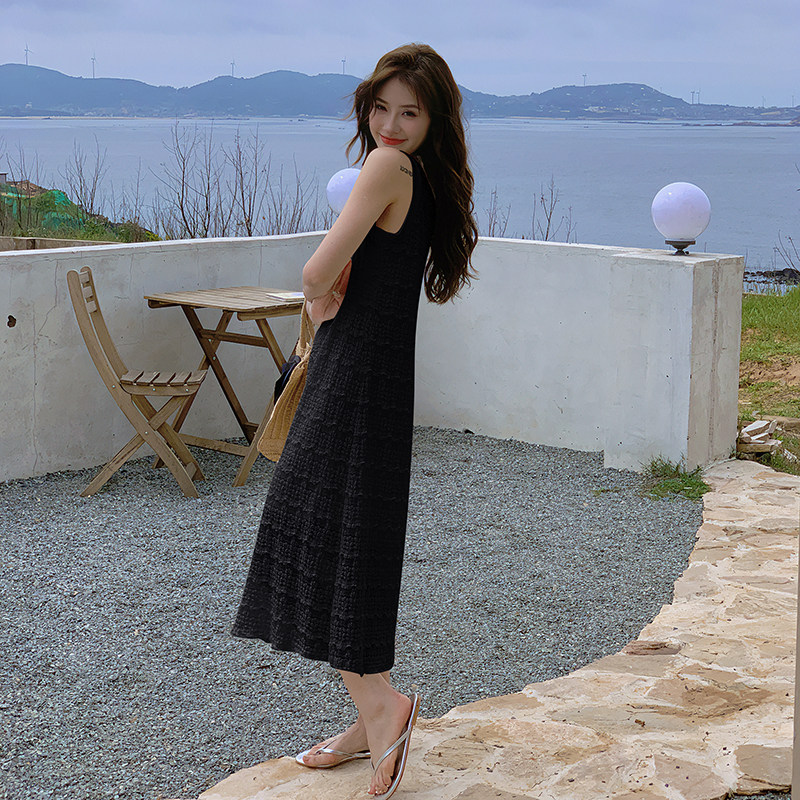 出货无差价M618P75K1382024夏装直筒高品质无袖中长款连衣裙，女装连衣裙，浙宝088