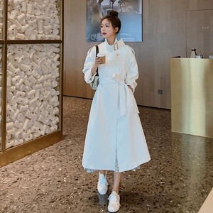 现货X1077P145K198 2022春秋新款中长款纯色风衣大衣外套图片