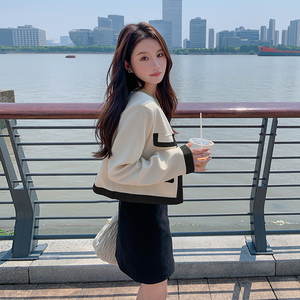 现货M630P125K178 2024春秋装新款撞色小香风外套女图片