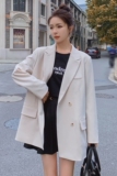 现货X1071P110K1682022春秋装新款双排扣小西装外套2色，女装西装，浙宝088