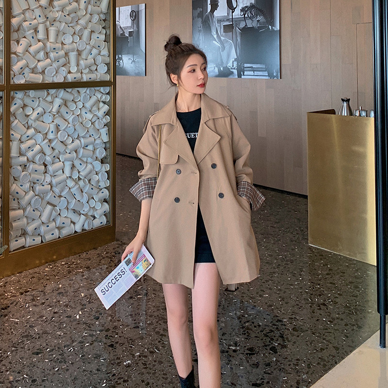 气质高级感白色风衣外套女春秋2025年新款小个子中长款设计感大衣,女装风衣,浙宝088
