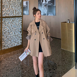 气质高级感白色风衣外套女春秋2025年新款小个子中长款设计感大衣，女装风衣，浙宝088