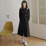 现货M126P115K1682024秋装新款露肩收腰单排扣连衣裙，女装连衣裙，浙宝088