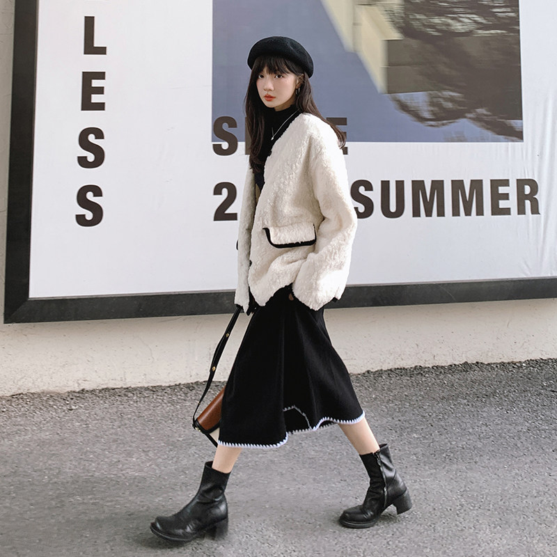 出货M175P175K2582022冬新款羊羔毛外套加厚，女装皮草，浙宝088