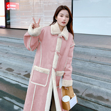 现货M358P185K2782024冬装羊羔毛外套中长款大衣，女装皮草，浙宝088