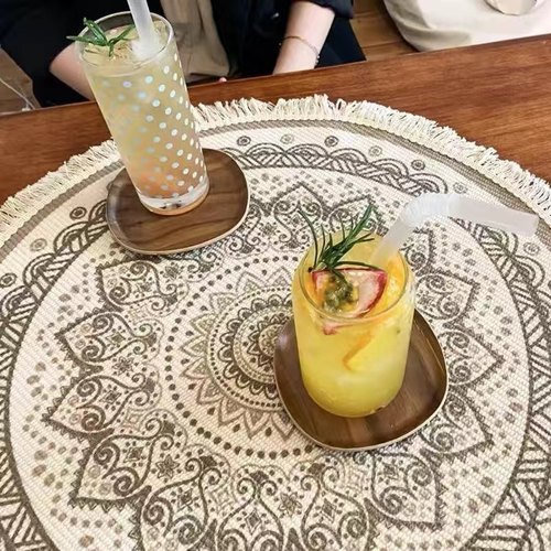 棉麻棉嘛材质可机洗无甲醛桌垫