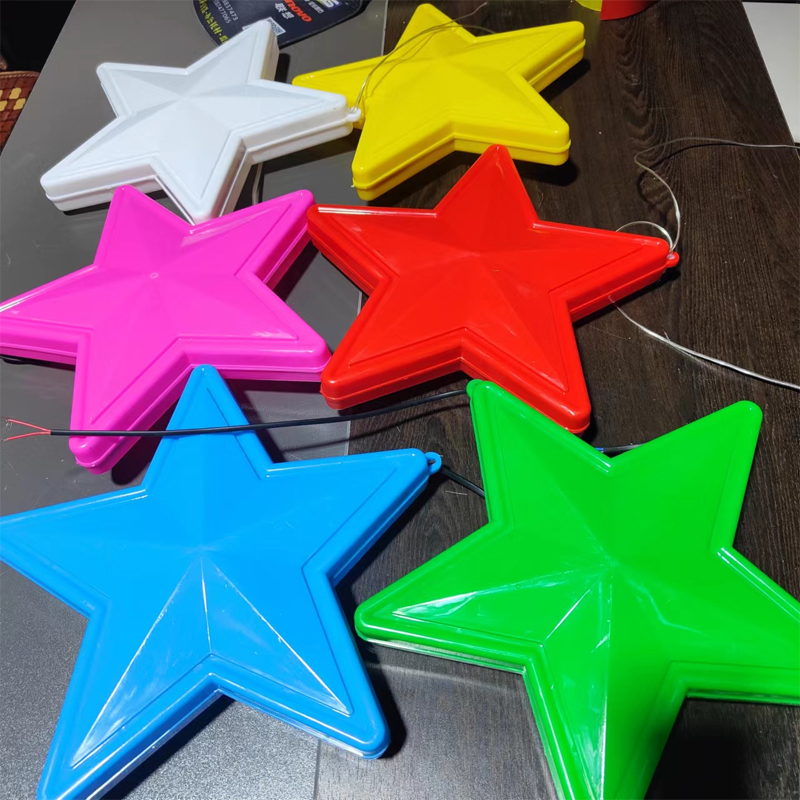 led发光星星灯电池红色五角星灯