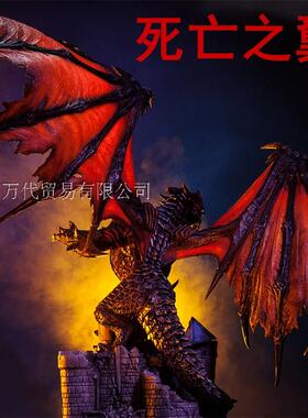Sideshow 魔兽巨龙暴雪炉石传说死亡之翼耐萨里奥雕像 正版手办