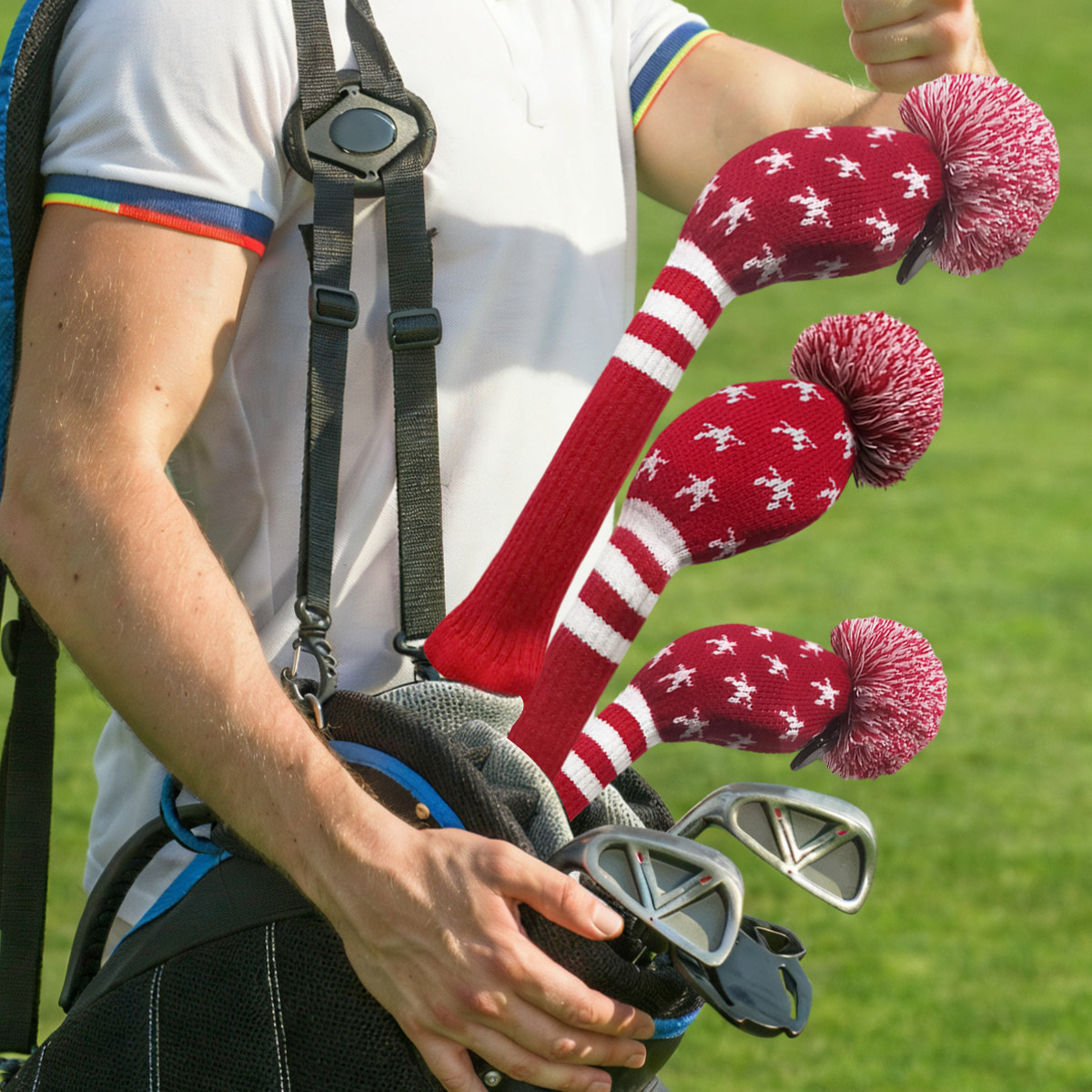 新品高尔夫球杆套木1.3.UT号杆头套针织帽套球帽套男女通用