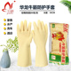 薄款 华龙乳胶手套厨房清洁橡胶手套防水洗碗手套家务胶皮手套保洁