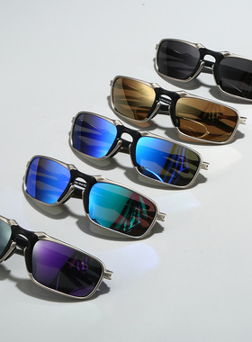 Xmetal Badman银框金属合金户外运动徒步骑行偏光墨镜