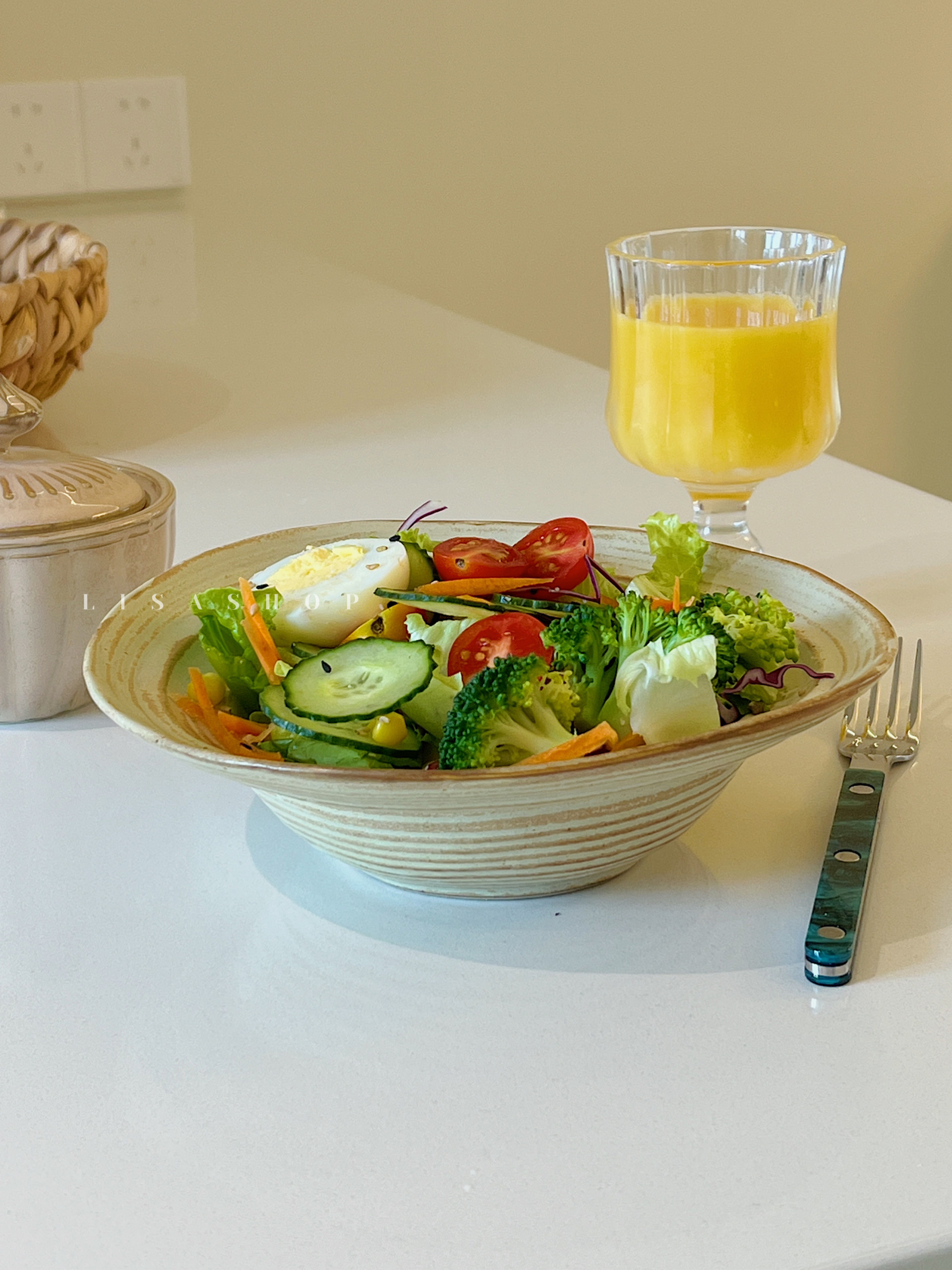 日式草帽盘陶瓷圆形粗陶