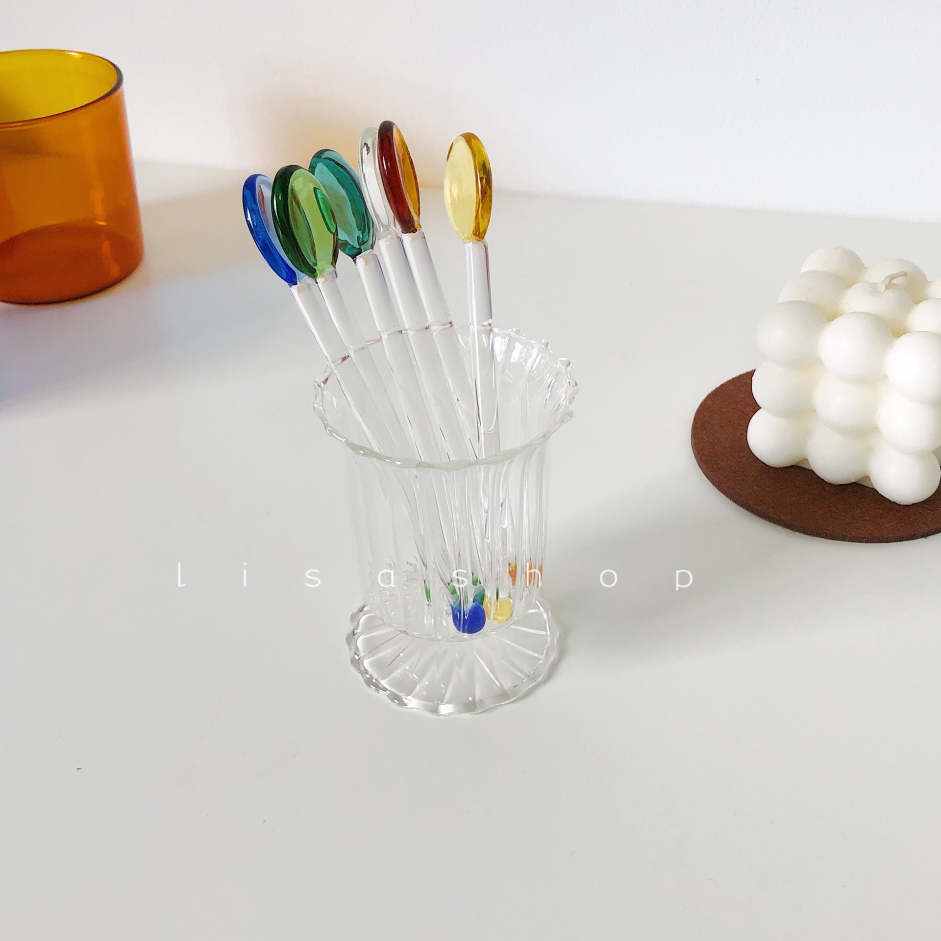 lisashopins耐热玻璃两用搅拌棒