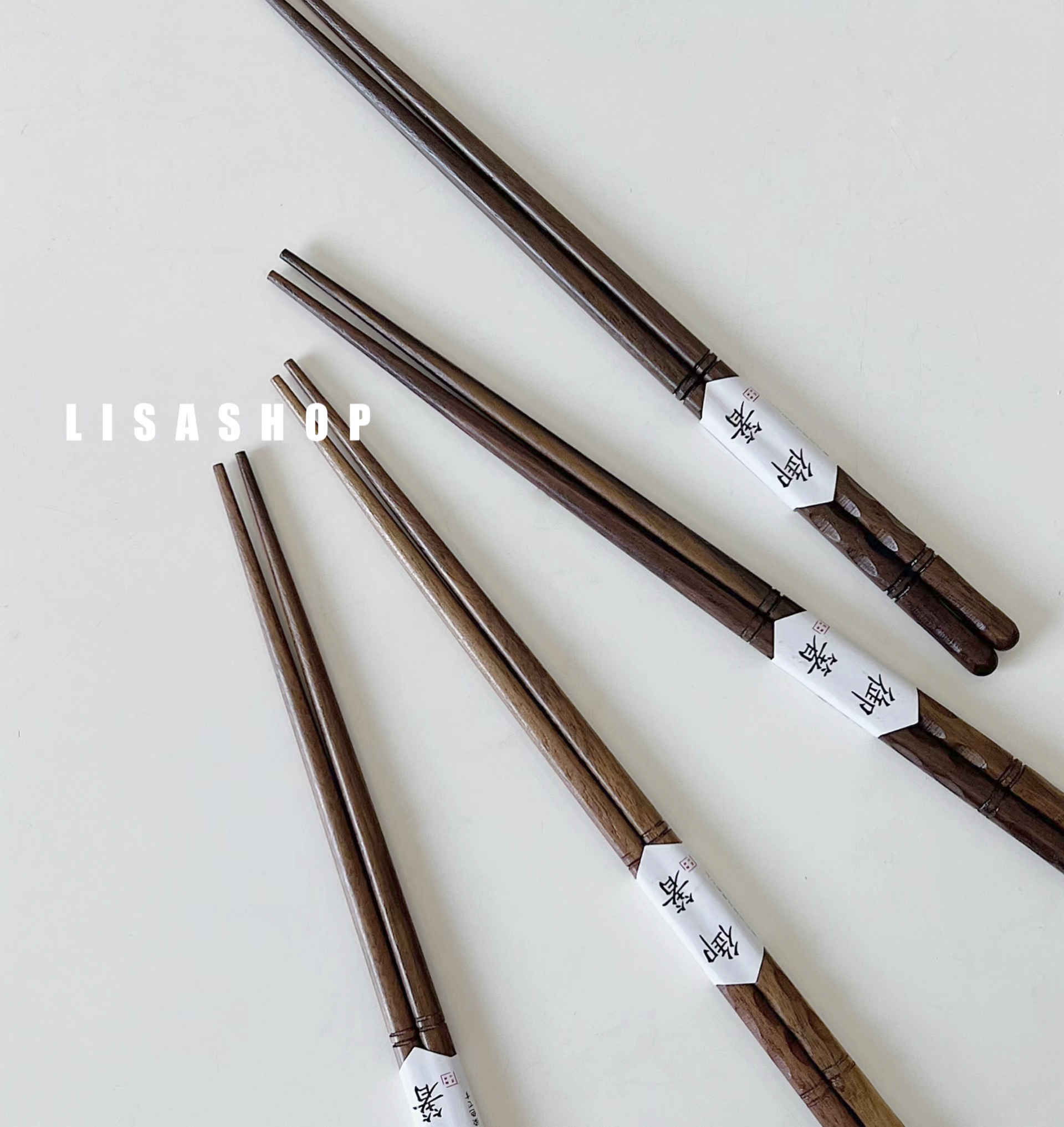 日式黑胡桃木质家用筷子