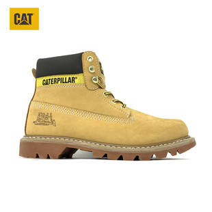 CAT卡特经典大黄靴时装款工装靴真皮系带高帮工装鞋马丁靴固特异