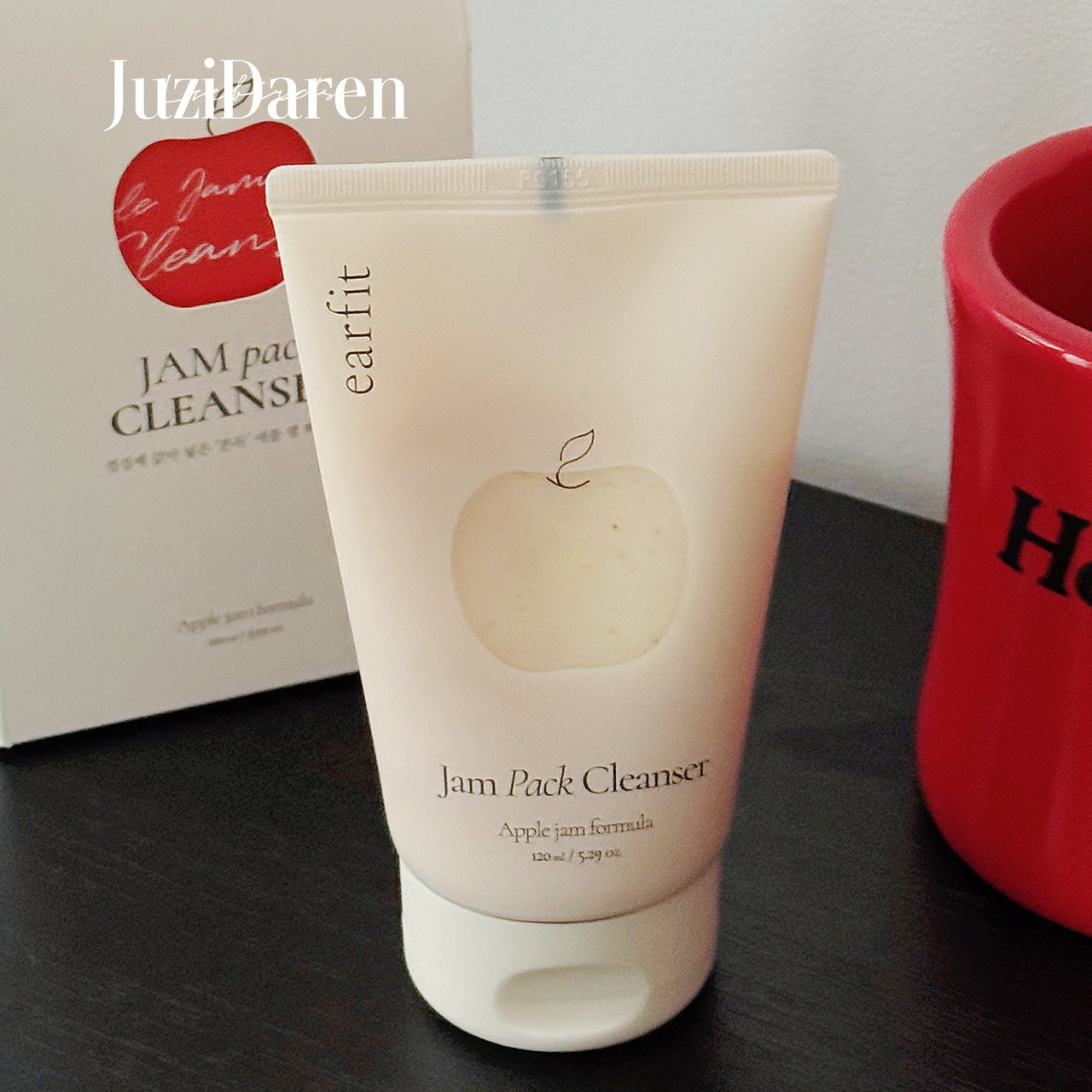 越洗越白▲韩国earfit苹果酱洗面奶 保湿清爽水润弱酸性敏肌洁面