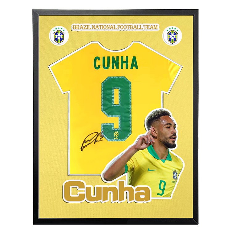 巴西足球队装饰画体育明星海报壁画球星球衣挂画男生卧室床头壁画