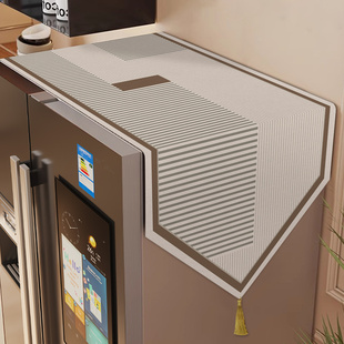 冰箱盖布防尘罩欧式复古单双开门冰柜滚筒洗衣机棉麻盖巾2025新款