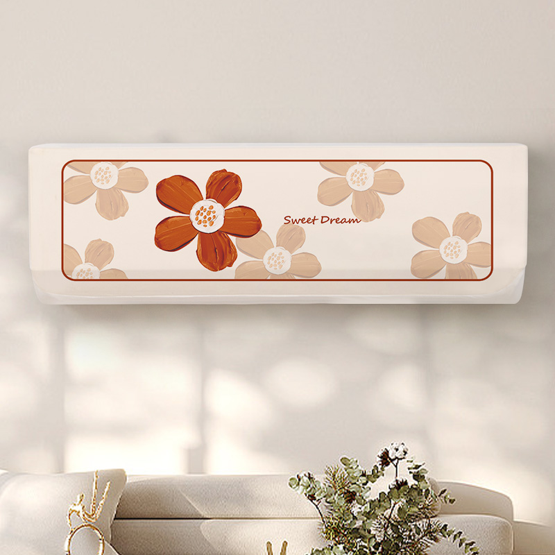 清新花朵全包挂机空调防尘罩