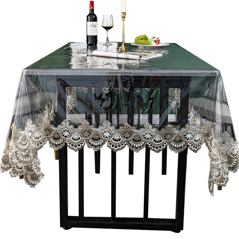 pvc 桌布餐桌布防水防油免洗防烫超薄下垂透明桌垫蕾丝茶几垫台布,居家布艺,桌布,淘宝优惠券,粉丝福利购,淘宝优惠卷