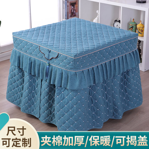 电炉罩加厚烤火炉正方形茶几麻将机家用电炉取暖被长方形桌子罩套
