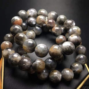 星辉骨干手链 天然水晶 血滴红云母红草莓晶 共生太阳石手串 礼物