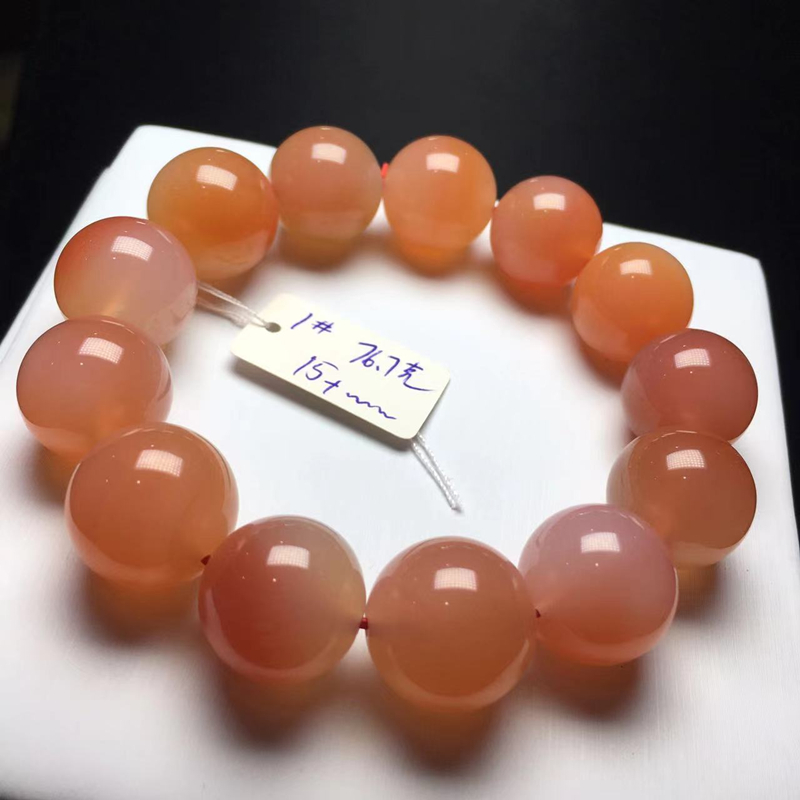 盐源玛瑙手链非红天然水晶agate