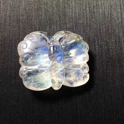 蓝月光石如意吊坠天然水晶雕刻件