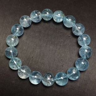 单圈 蓝色 黄色 天然托帕石手串 大众普通款 冰种 水晶手链 Topaz