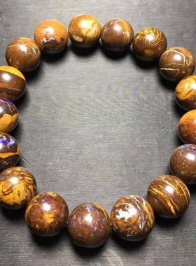 铁欧泊铁澳宝蛋白石手串黑欧泊