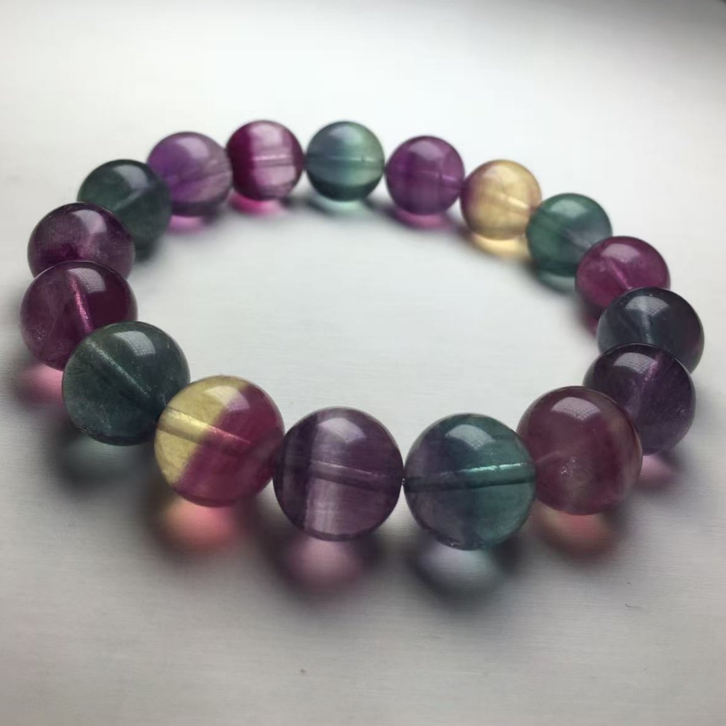 彩萤石fluorite独角兽暖宫石