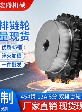 宏盛45钢12A-2双排台轮6分