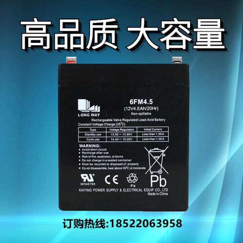 龙威蓄电池6FM4.512V4.5AH电瓶