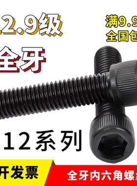 内六角螺丝M12x110x120x130x140x150高强度圆柱头12.9全牙DIN912