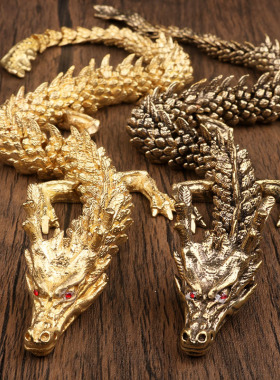 纯黄铜复古创意桌面摆件可活动