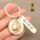 出入平安汽车钥匙扣挂件毛主席头像吊坠黄铜书包挂饰男女款 礼品