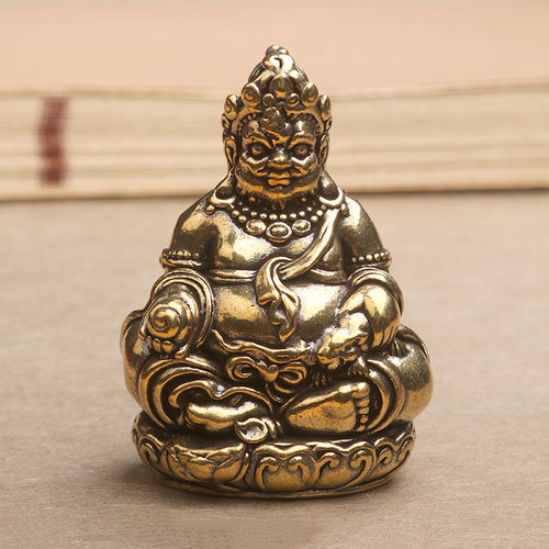 尼泊尔藏传利马迷你黄铜小摆件
