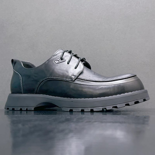 男鞋 鞋 头层牛皮透气真皮休闲工装 厚底商务正装 子 皮鞋 工厂尾货特价