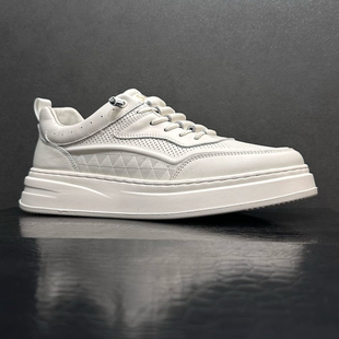 鞋 小白鞋 头层牛皮男鞋 男士 真皮透气潮流高端休闲板鞋 尾货清仓特价