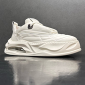 撤柜尾货男鞋 头层牛皮板鞋 松糕底面包鞋 欧洲站新款 厚底增高休闲鞋