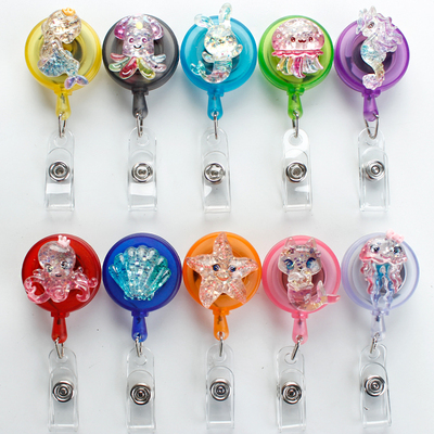 可爱卡通护士胸牌卡扣卡套证件易拉扣夹扣工作牌厂牌伸缩扣