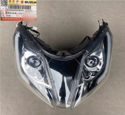 轻骑铃木UY125T-AB/2A2B前大灯总成39W凸透镜LED灯大灯壳灯罩玻璃