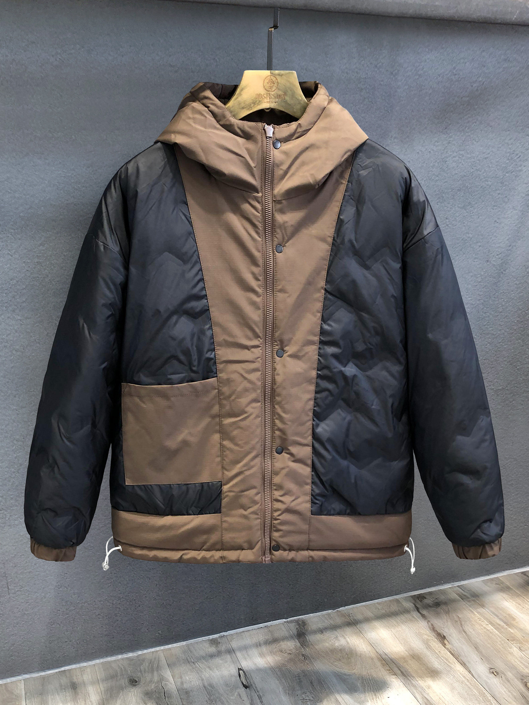 램스울 + 다운 안감 헤비급 두꺼운 소재 작업복 다운 재킷 남성 겨울 따뜻한 두꺼운 폴라 플리스 재킷