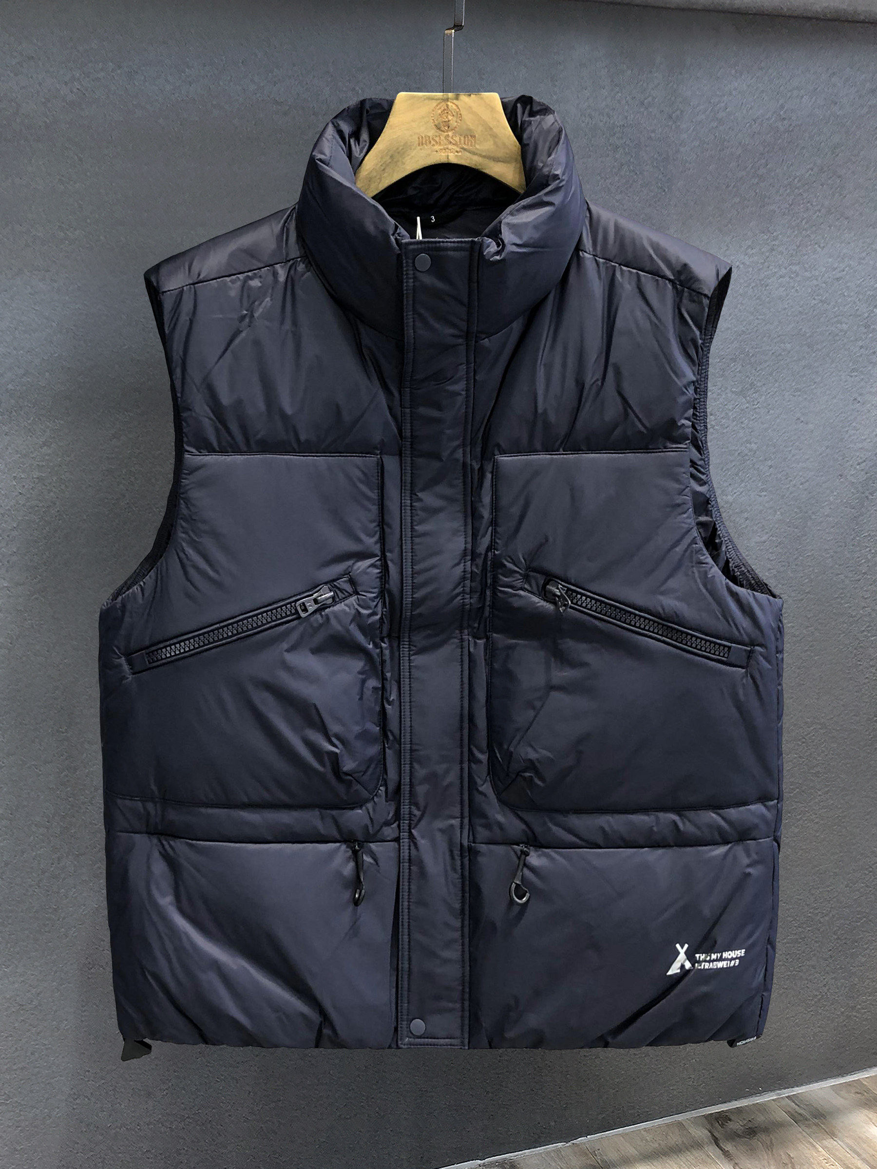 都市通勤高端蓬松90鸭绒羽绒马甲男2023新款羽绒背心男款外穿马夹